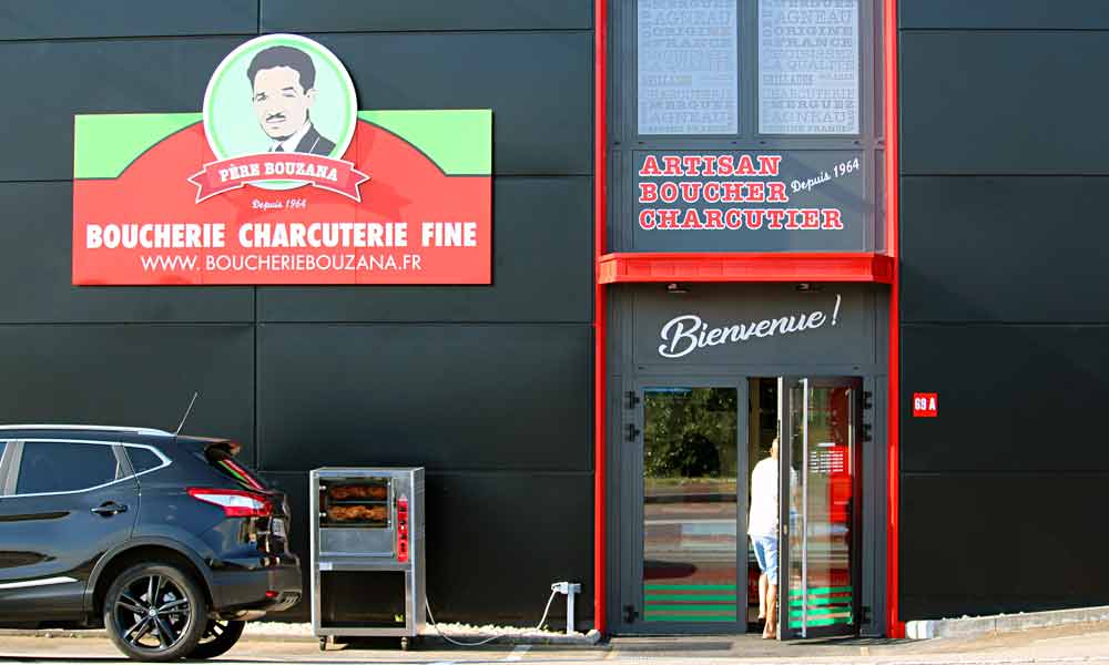 entrée de la boucherie père Bouzana Morschwiller-le-bas